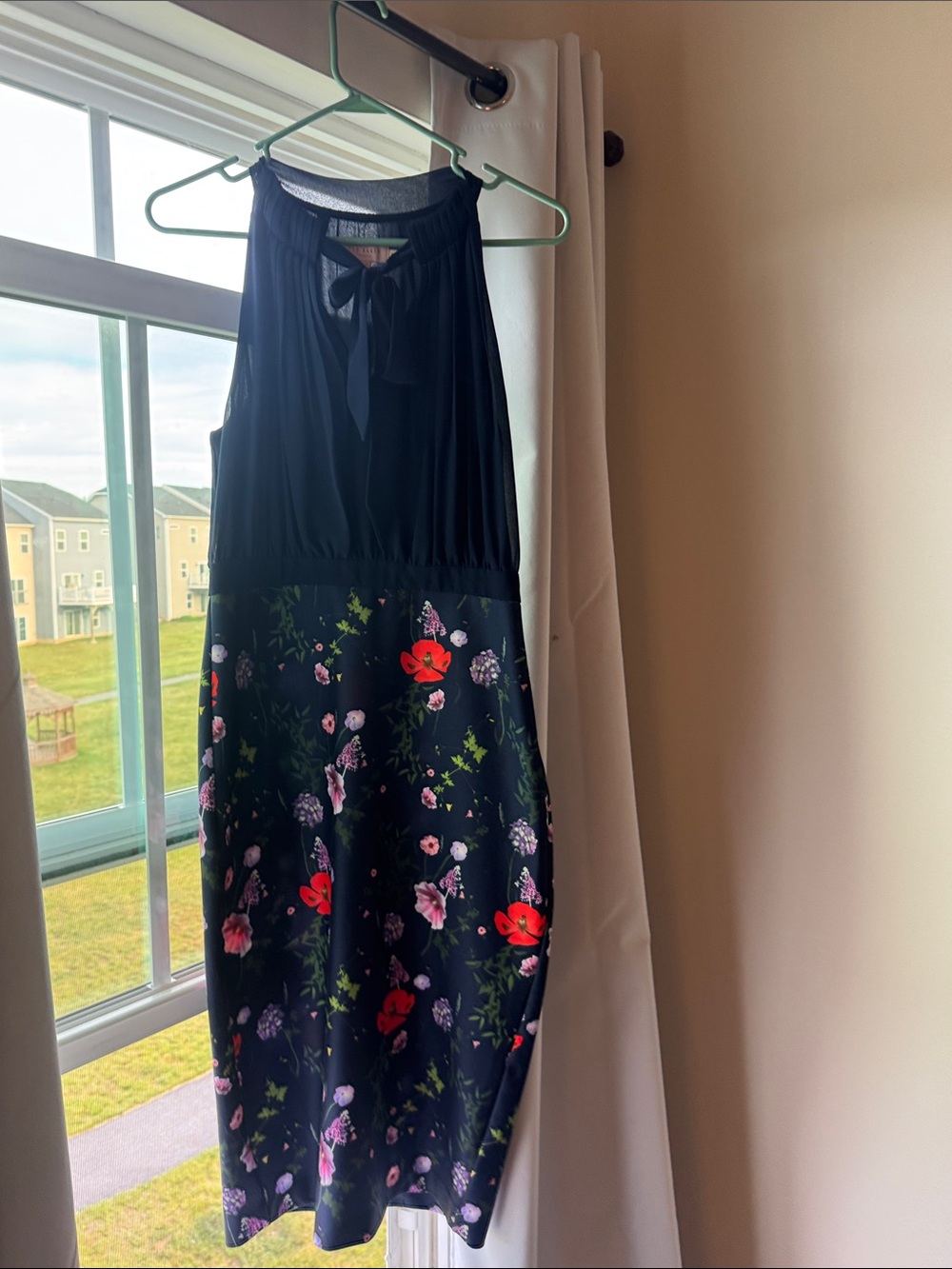 Ted Baker London Navy Floral Midi Dress
